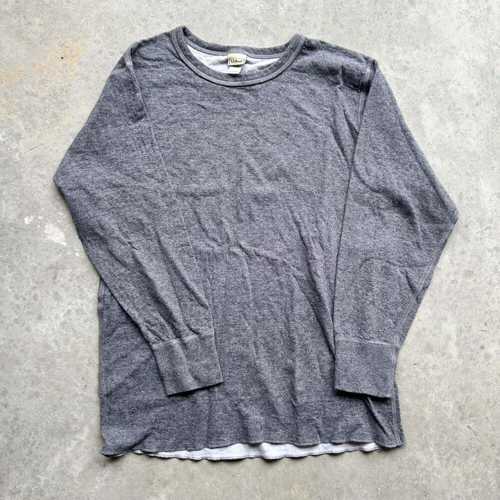 L.L. Bean Double-Layer Long Sleeve Cotton Crew Neck Shirt